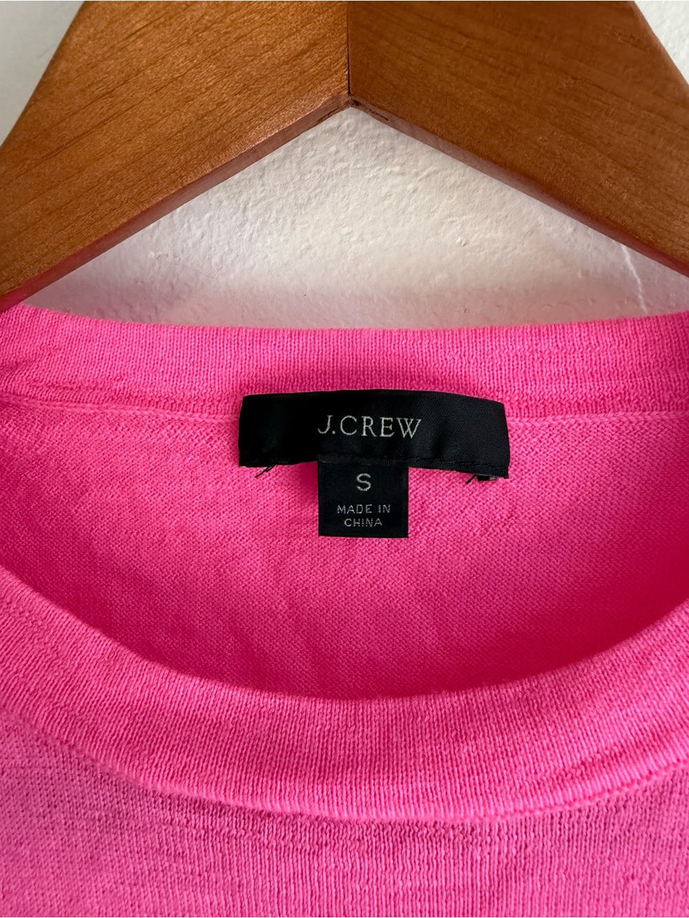 J. Crew Margot Merino Wool Crewneck Sweater Vibrant Pink Small - Picture 4 of 7